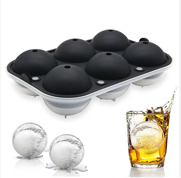 Six Sphere Ice Cube Maker for Whiskey, Cocktails and Homemade, and Drinks