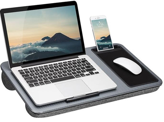 10 of FG & H Home Office Portable Desk with Device Ledge, Mouse Pad, and Phone Holder