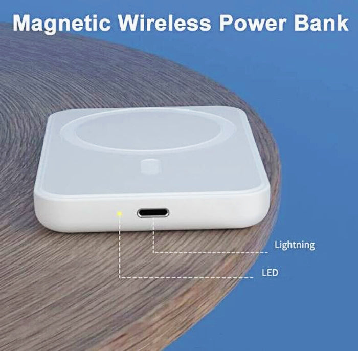 10000mAh Magnetic Wireless Portable Charger for iPhone 12, 13, 14, 15 Series